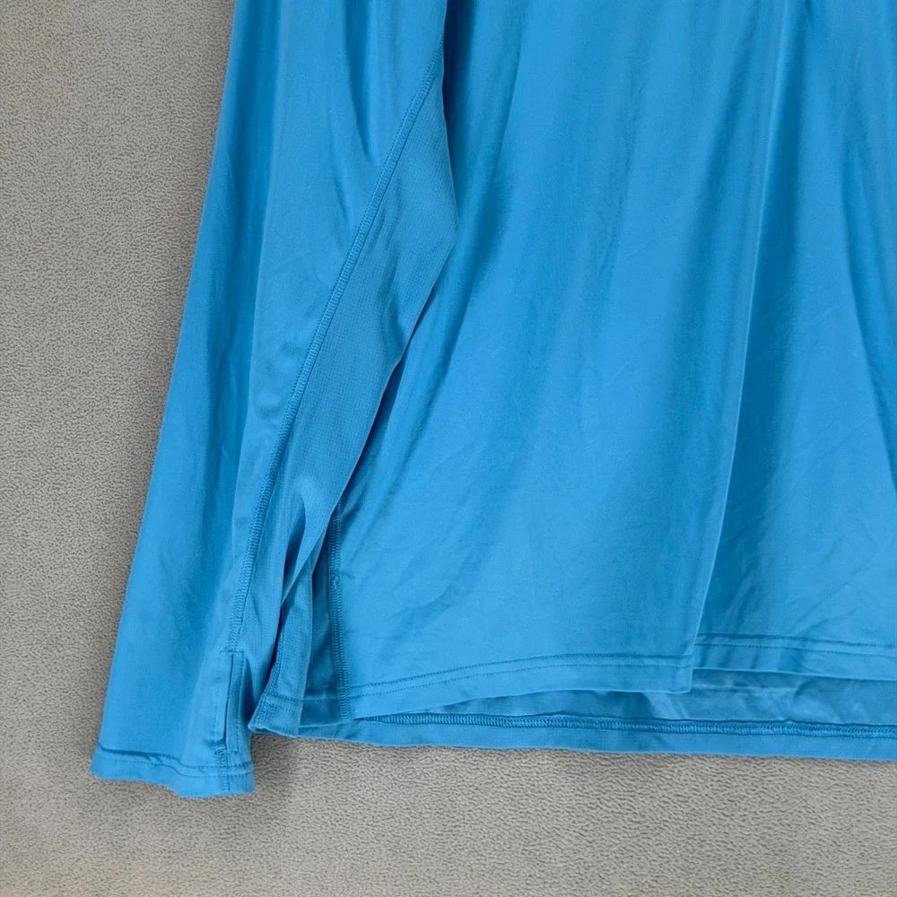 Adidas Running Quarter Zip Long Sleeve Shirt Men's 2XL Blue Primegreen Aeroready